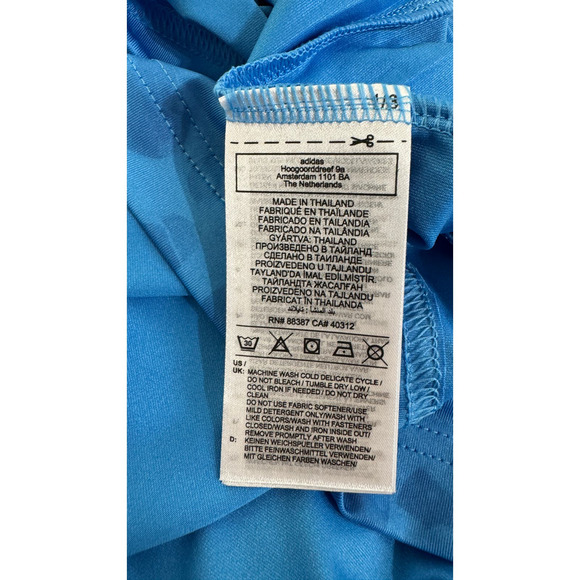 Adidas Prisma Print Golf Polo Shirt Mens Large Pulse Super Blue HK6853 Stretch - Picture 10 of 10